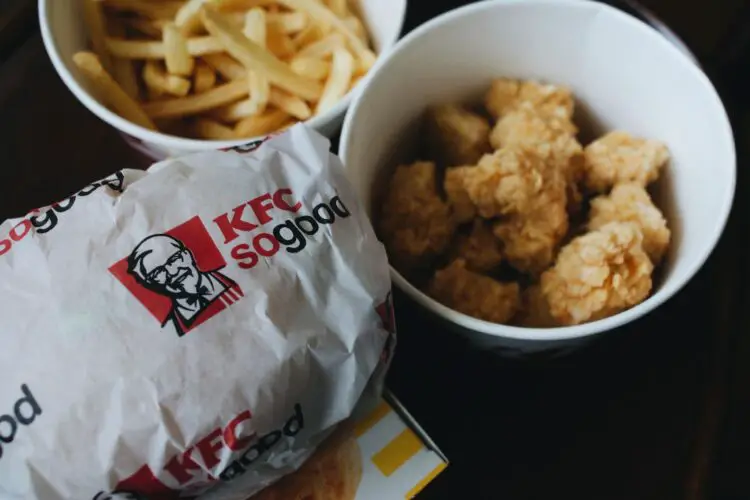 KFC fries and chicken lot